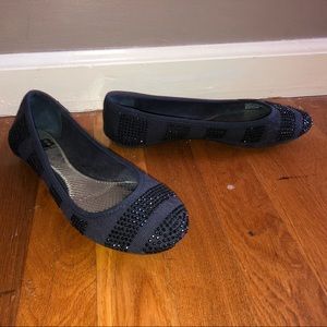 🌌sparkle navy flats!!🌌